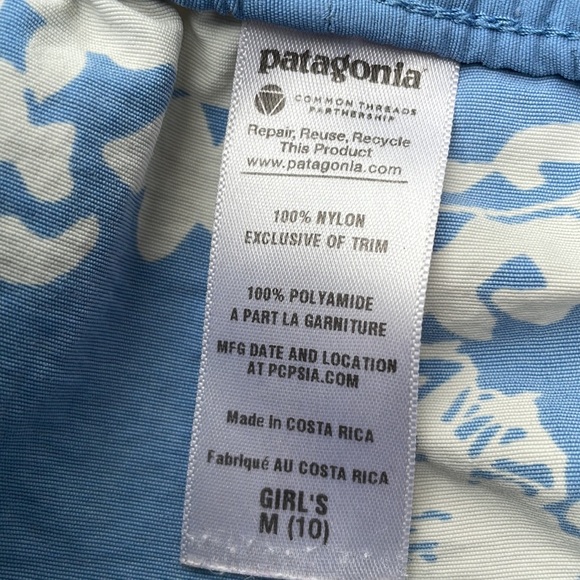 PATAGONIA Girls- Costa Rica Shorts Size M (10) - Picture 7 of 10